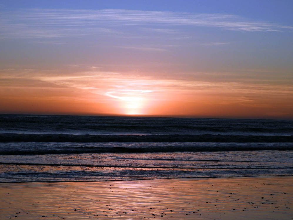 Sunset over the ocean